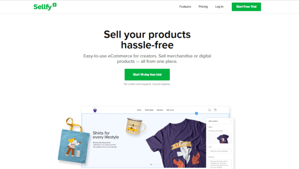 Sellfy Ecommerce No Code Builder