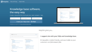 HelpSite no code knowledge base builder